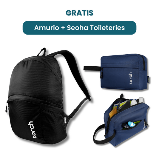 Dalam paket ini akan mendapatkan :  - Amurio Backpack  - Seoha Toileteries