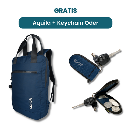 Dalam paket ini akan mendapatkan :  - Aquila Office Backpack  - Keychain Oder