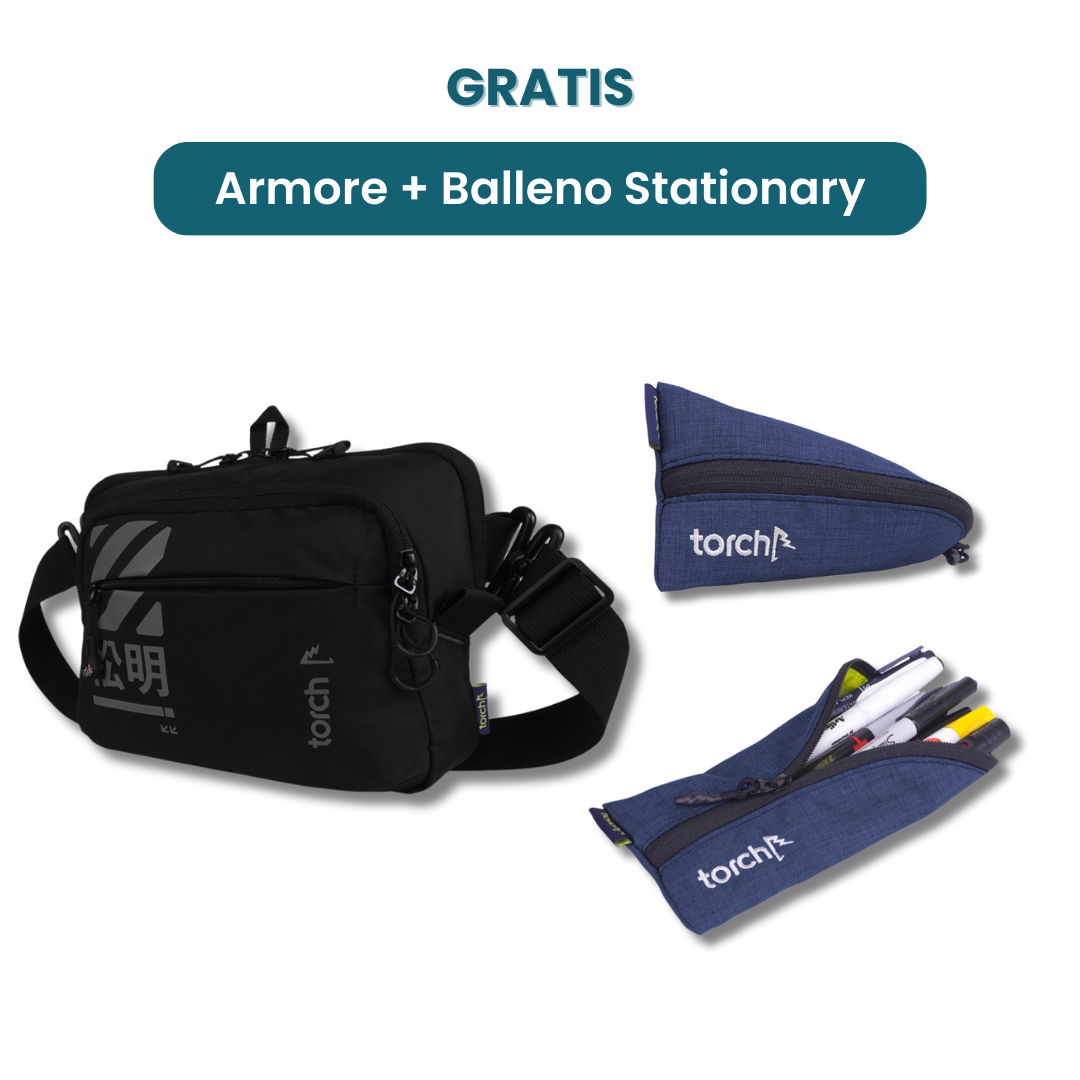 Dalam paket ini akan mendapatkan :  - Armore Gaming 2 in 1 (Waist Bag & Travel Pouch)   - Balleno Stationary Pouch