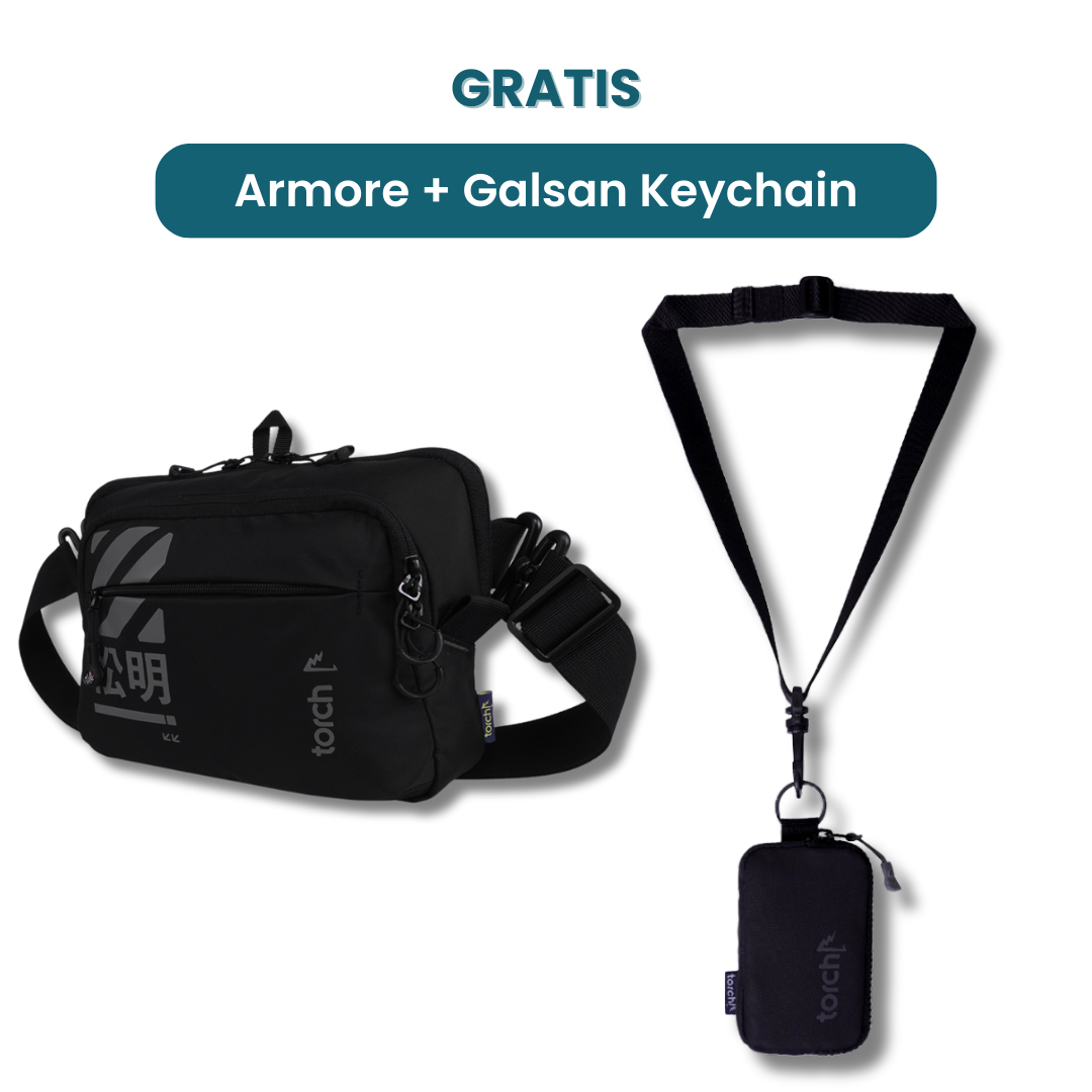 Dalam paket ini akan mendapatkan :  - Armore Gaming 2 in 1 (Waist Bag & Travel Pouch)  - Galsan Keychain