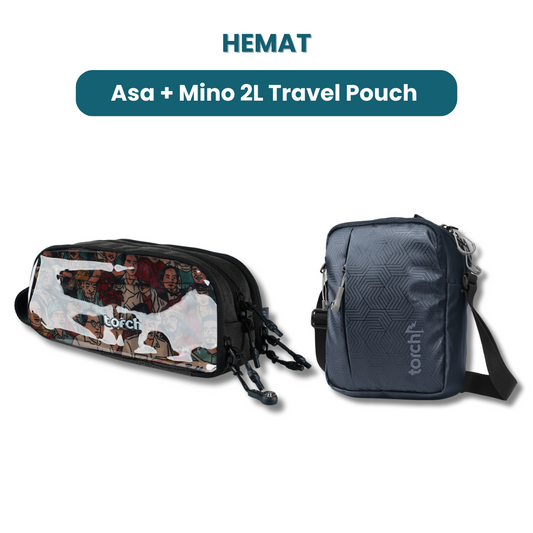 Paket Hemat - Asa Multi Pouch + Mino 2L Travel Pouch