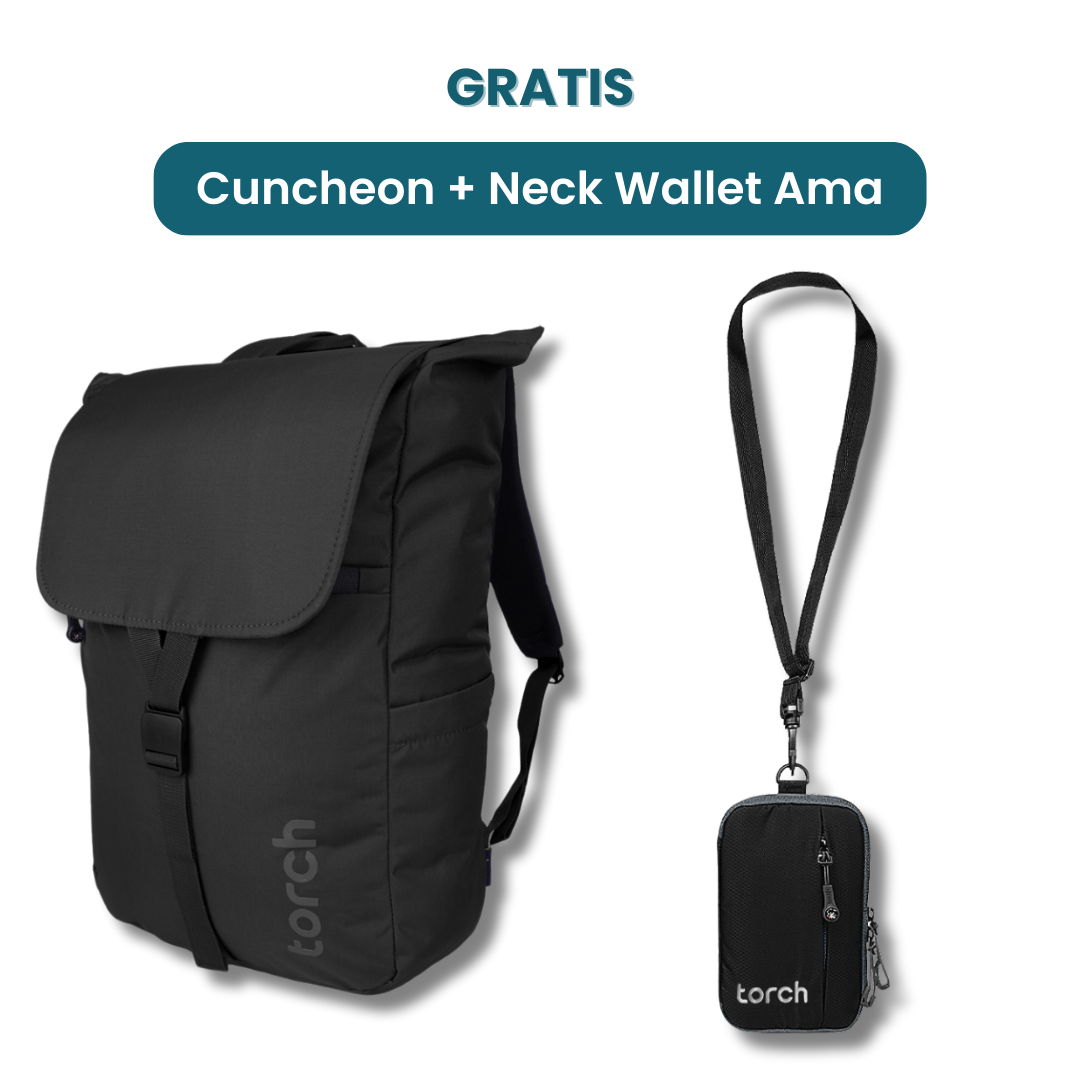 Dalam paket ini akan mendapatkan :  - Cuncheon Backpack  - Neck Wallet Ama