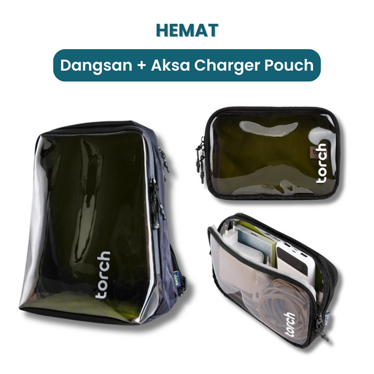 Dalam paket ini kamu akan mendapatkan:  - Dangsan Daypack 12L  - Aksa Charger Pack