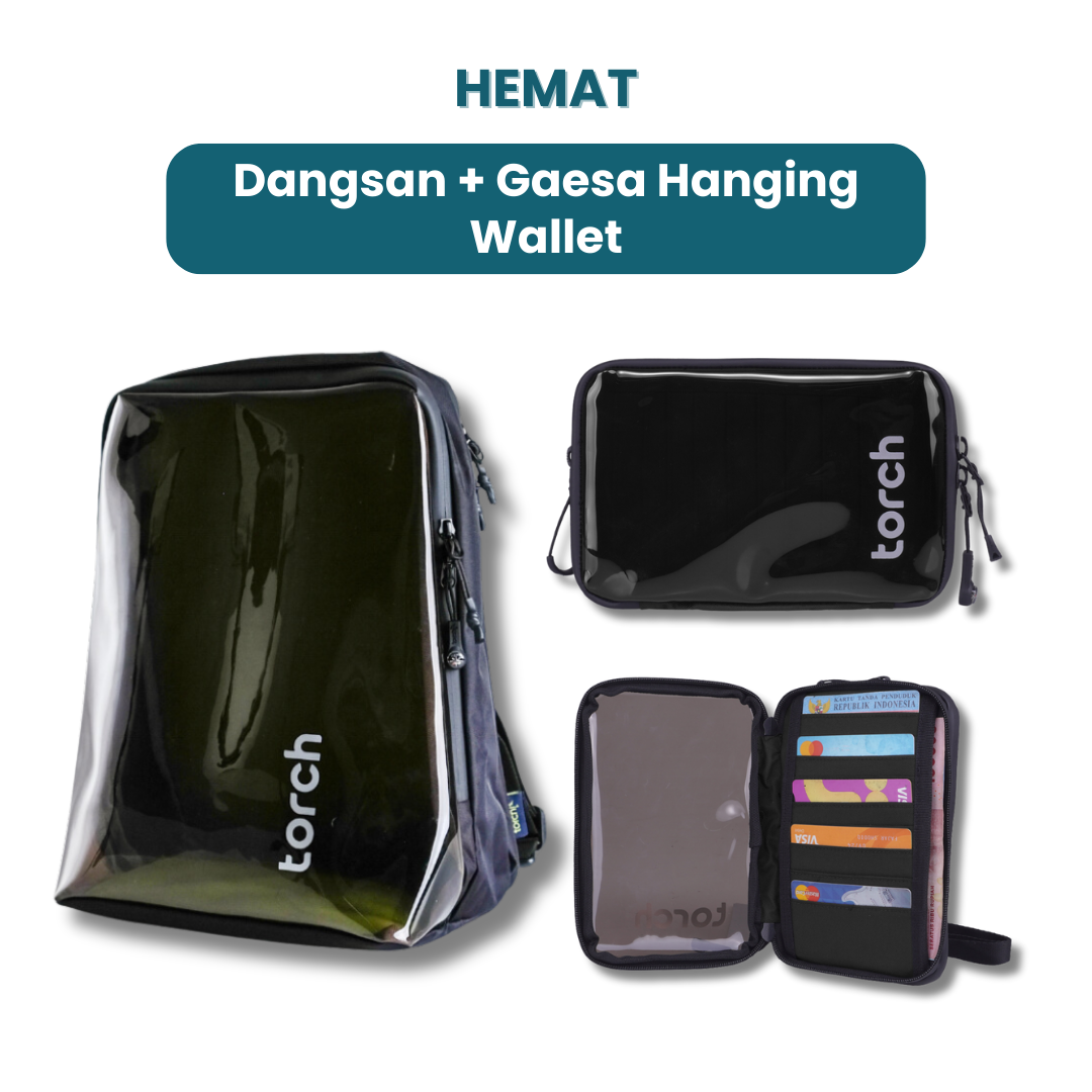 Dalam paket ini kamu akan mendapatkan:  - Dangsan Daypack 12L  - Gaesa Hanging Wallet