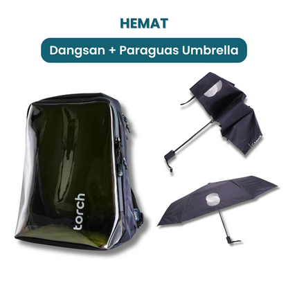 Dalam paket ini kamu akan mendapatkan:  - Dangsan Daypack 12L  - Paraguas Foldable Umbrella