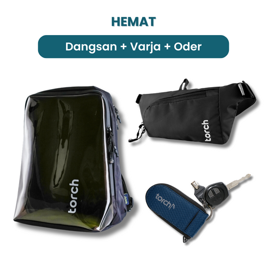 Dalam paket ini tedapat:  - Dangsan Daypack 12L   - Varja Waist Bag  - Keychain Oder     