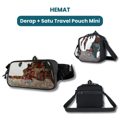 Paket Hemat - Derap Waist Bag + Satu Travel Pouch Mini