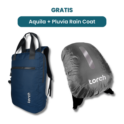 Di dalam paket ini terdapat :  - Aquila Office Backpack  - Pluvia Rain Coat 