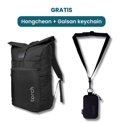 Dalam paket ini kamu akan mendapatkan:  -  Hongcheon Backpack   -  Galsan keychain