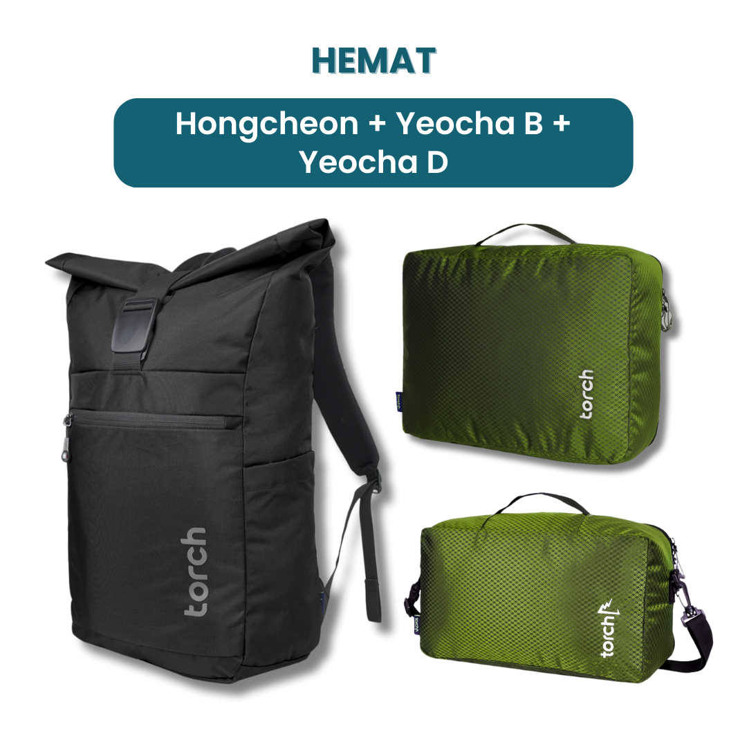Dalam paket ini kamu akan mendapatkan:  -  Hongcheon Backpack   -  Yeocha B Cloth Mesh Pack  -  Yeocha D Shoe Mesh Pack