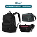 Dalam paket ini kamu akan mendapatkan:  - Hwado Backpack  - Kashiba Travel Pouch  - Koriyama Waist Bag