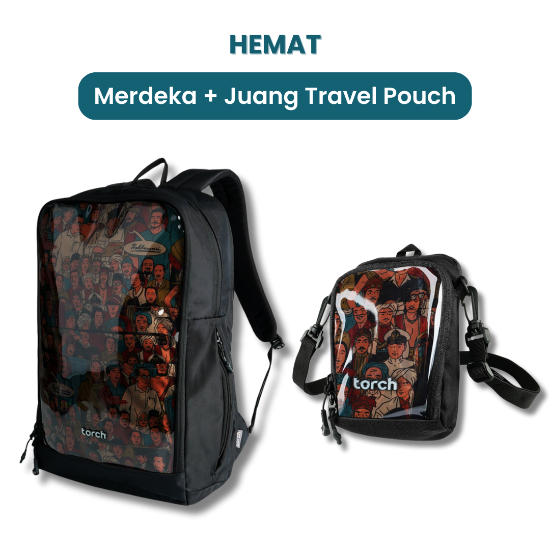 Dalam paket ini kamu akan mendapatkan:  - Merdeka Backpack  - Juang Travel Pouch
