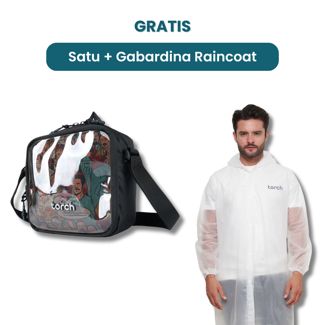 Dalam paket ini kamu akan mendapatkan:  -  Satu Travel Pouch Mini   -  Gabardina Raincoat