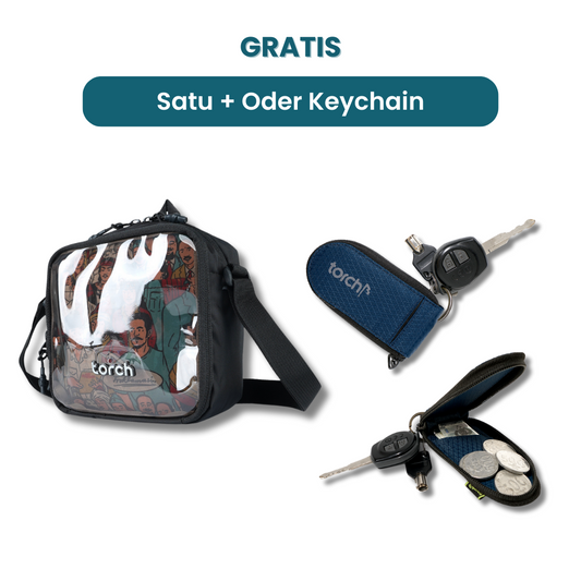 Dalam paket ini kamu akan mendapatkan:  -  Satu Travel Pouch Mini   -  Oder Keychain