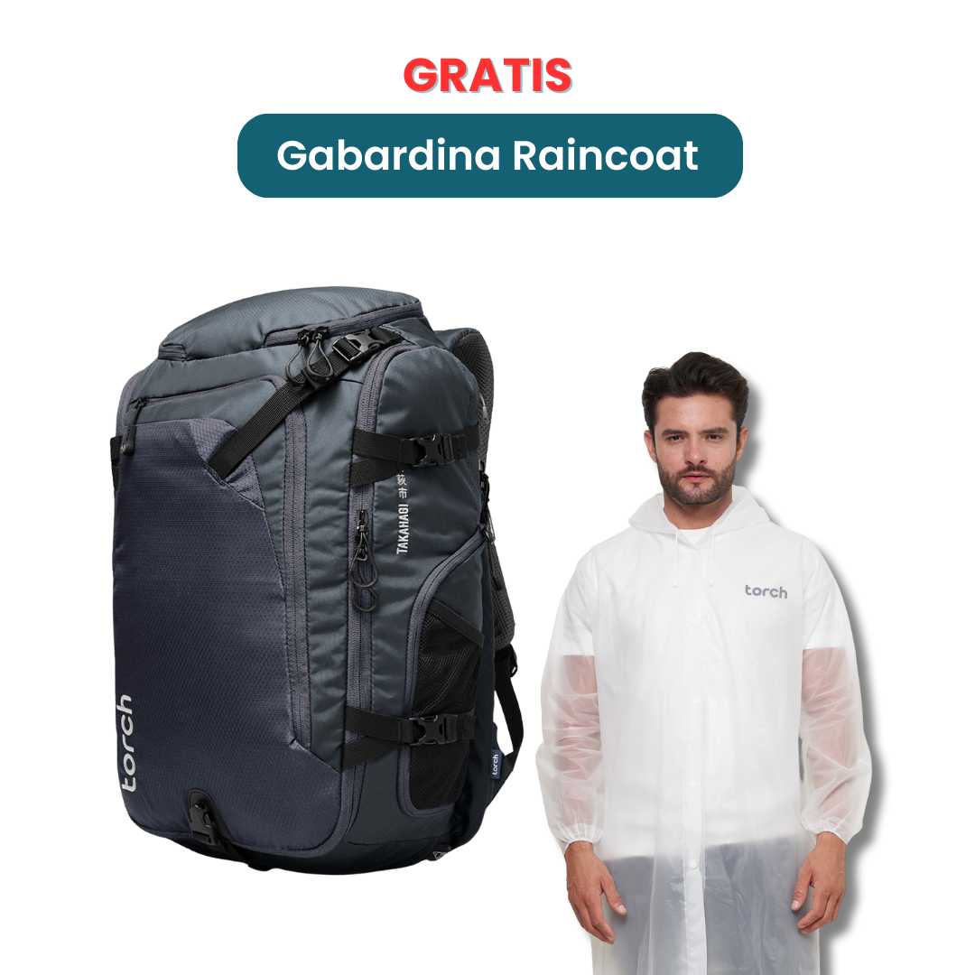 Paket Gratis -  Takahagi Travel Backpack Gratis Gabardina