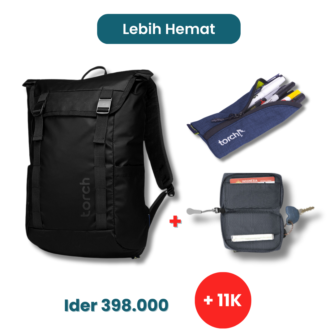 Ider Backpack + Keychain & Balleno Stationery - Lebih Hemat