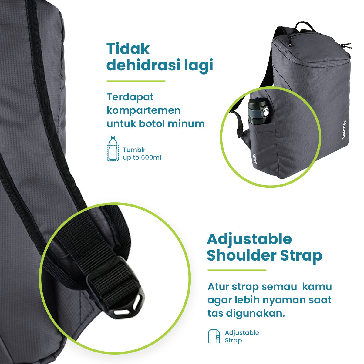 Kamita Tas Ransel kantor Torch 19L