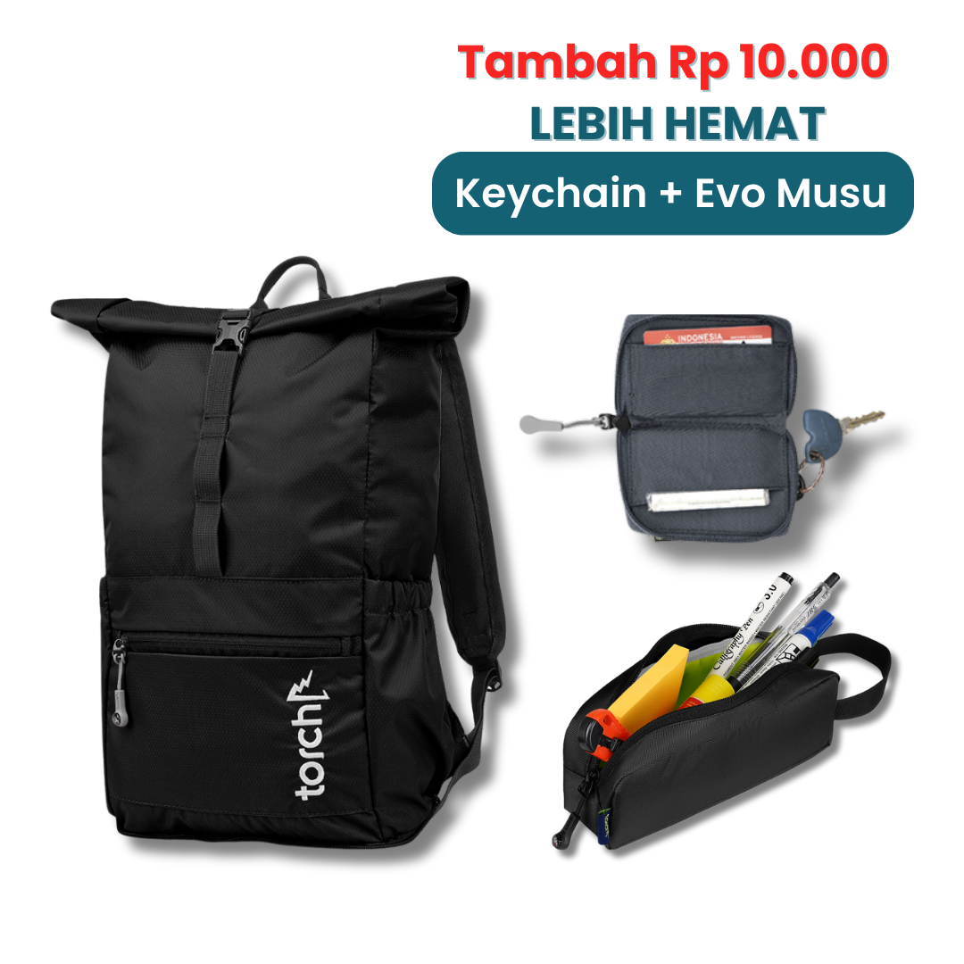 Lebih Hemat - Kashiwa Foldable Bag + Oder Keychain & Evo Musu Stationery