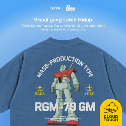 T-Shirt Gundam dengan design RGM-79 GM 