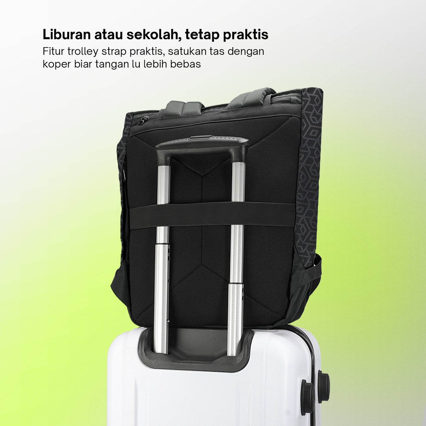 Nura Tote Backpack - Obsidian Grid