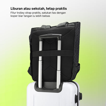 Nura Tote Backpack - Obsidian Grid