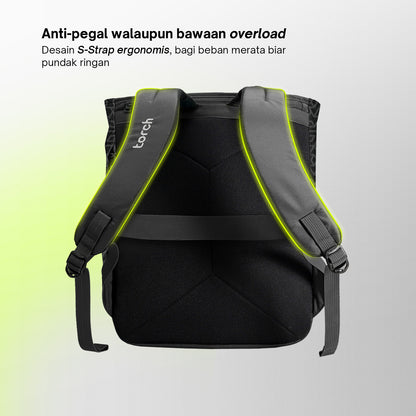 Nura Tote Backpack - Obsidian Grid