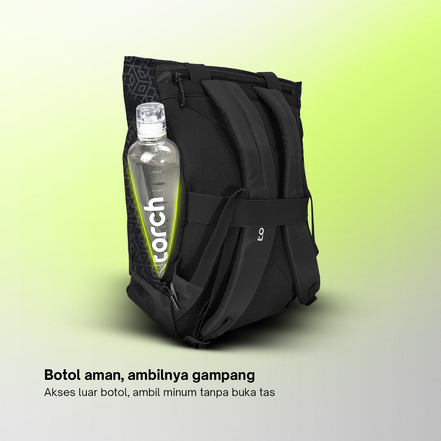 Nura Tote Backpack - Obsidian Grid