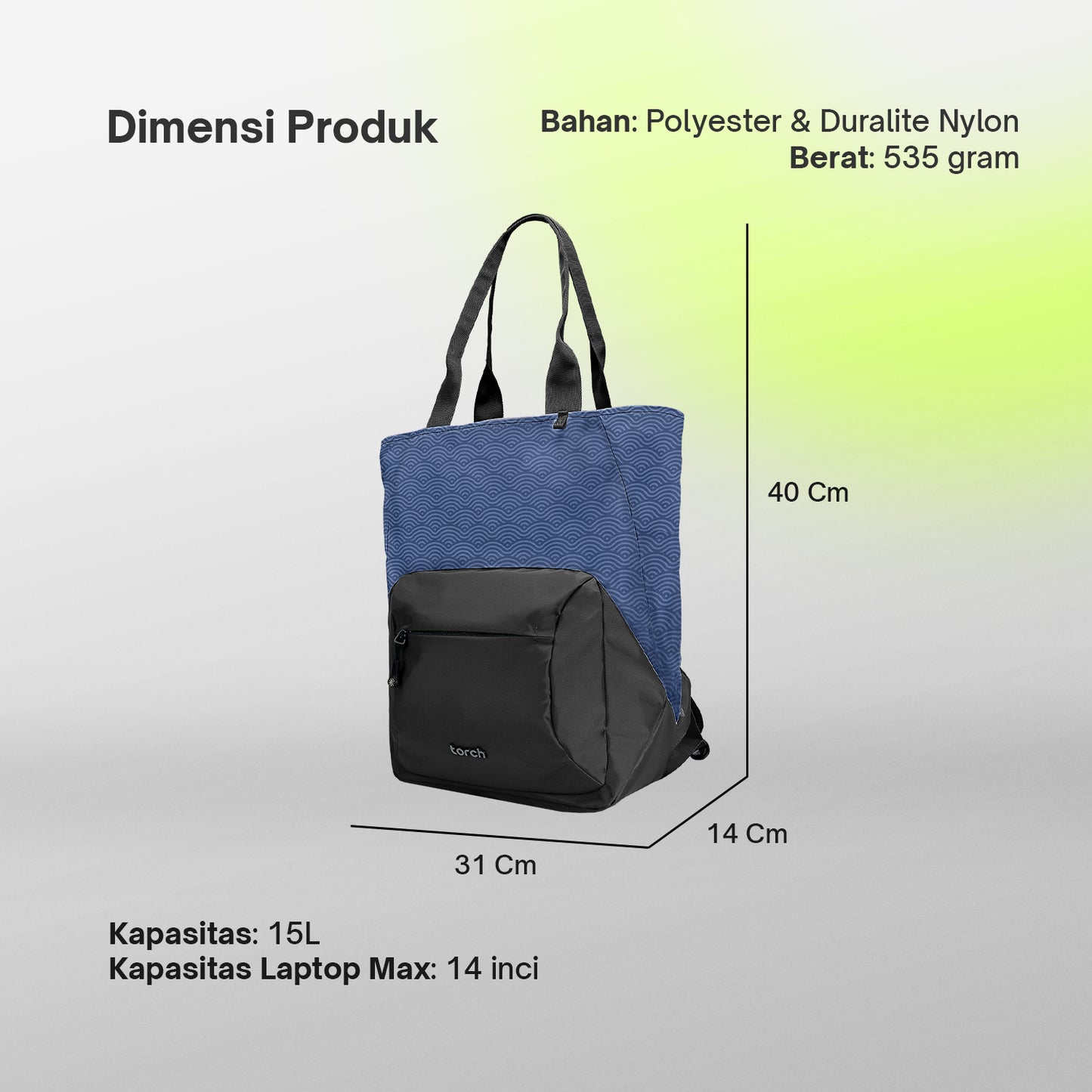 Nura Tote Backpack - Waveform