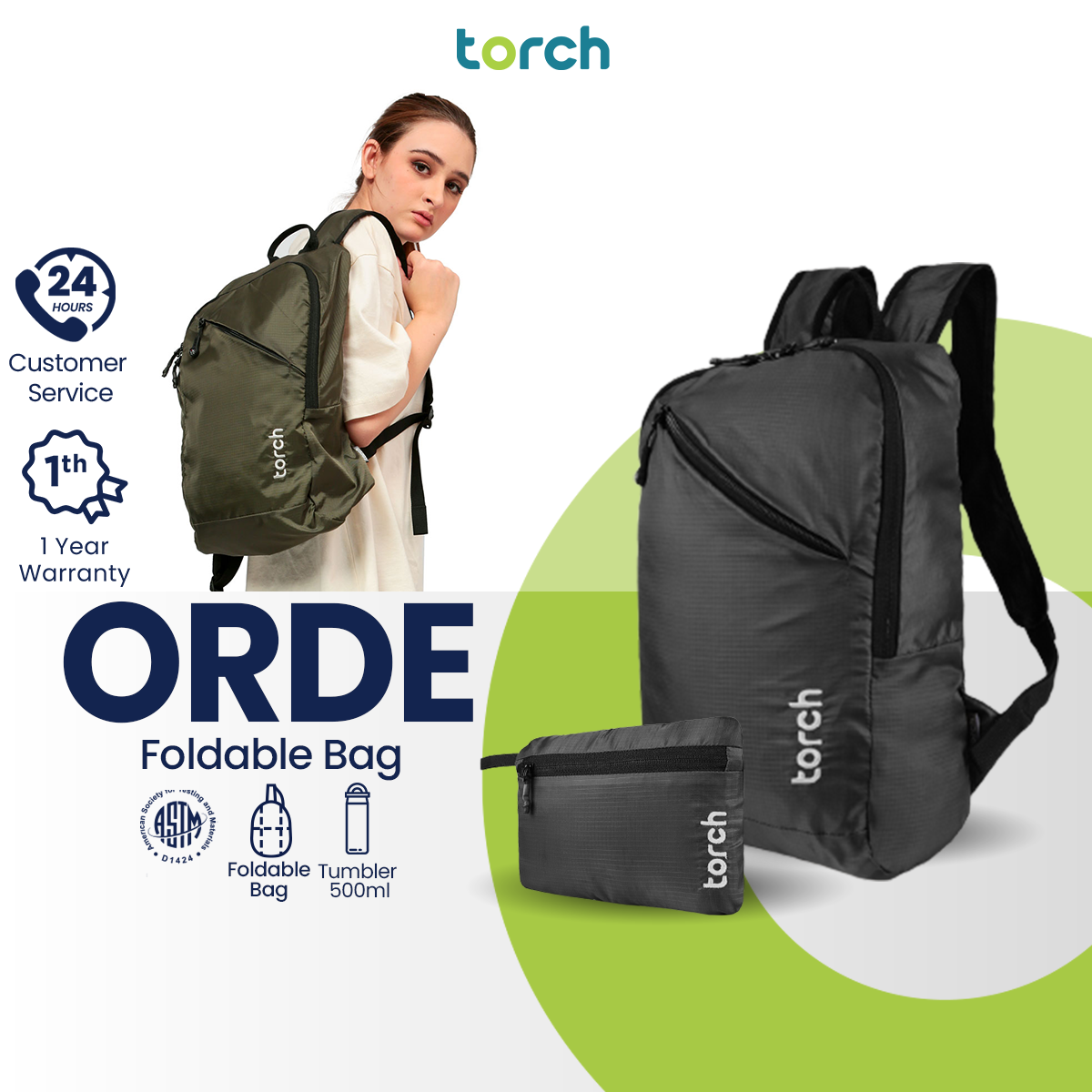 Orde Tas Ransel Foldable Torch 10L