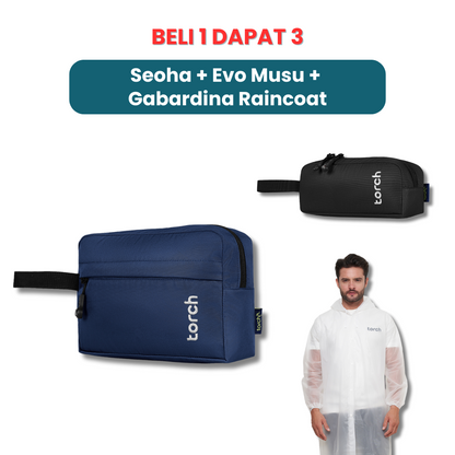 Paket Gajian - Seoha Toileteries + Evo Musu Stationary + Gabardina Jas Hujan