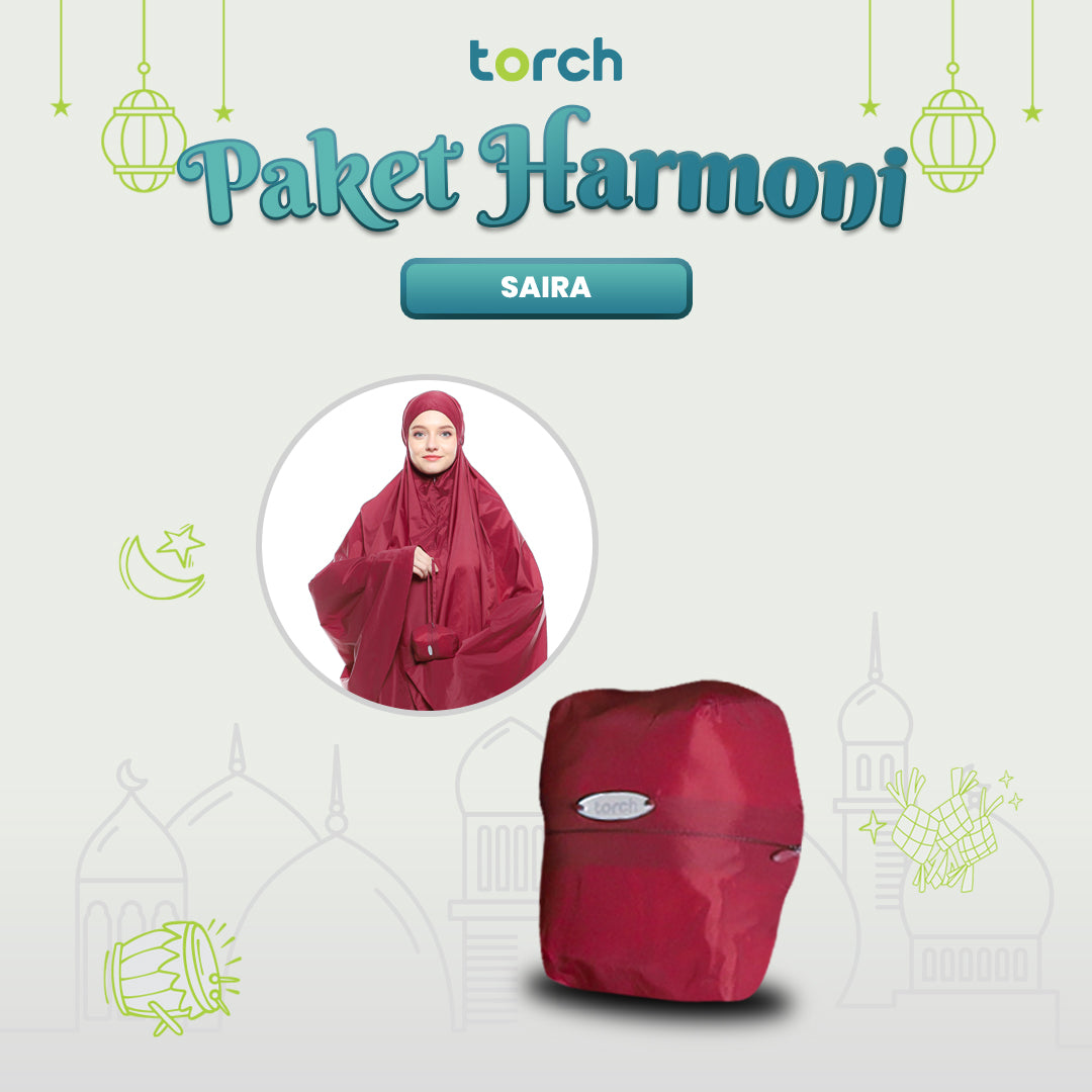 Paket Hampers Harmoni Raya - Almazan Sajjada + Gaesa Hanging Wallet + Saira Mukena Lipat Polos