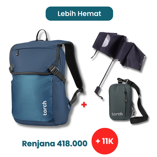 Renjana Backpack + Neck Wallet Ama & Paraguas - Lebih Hemat