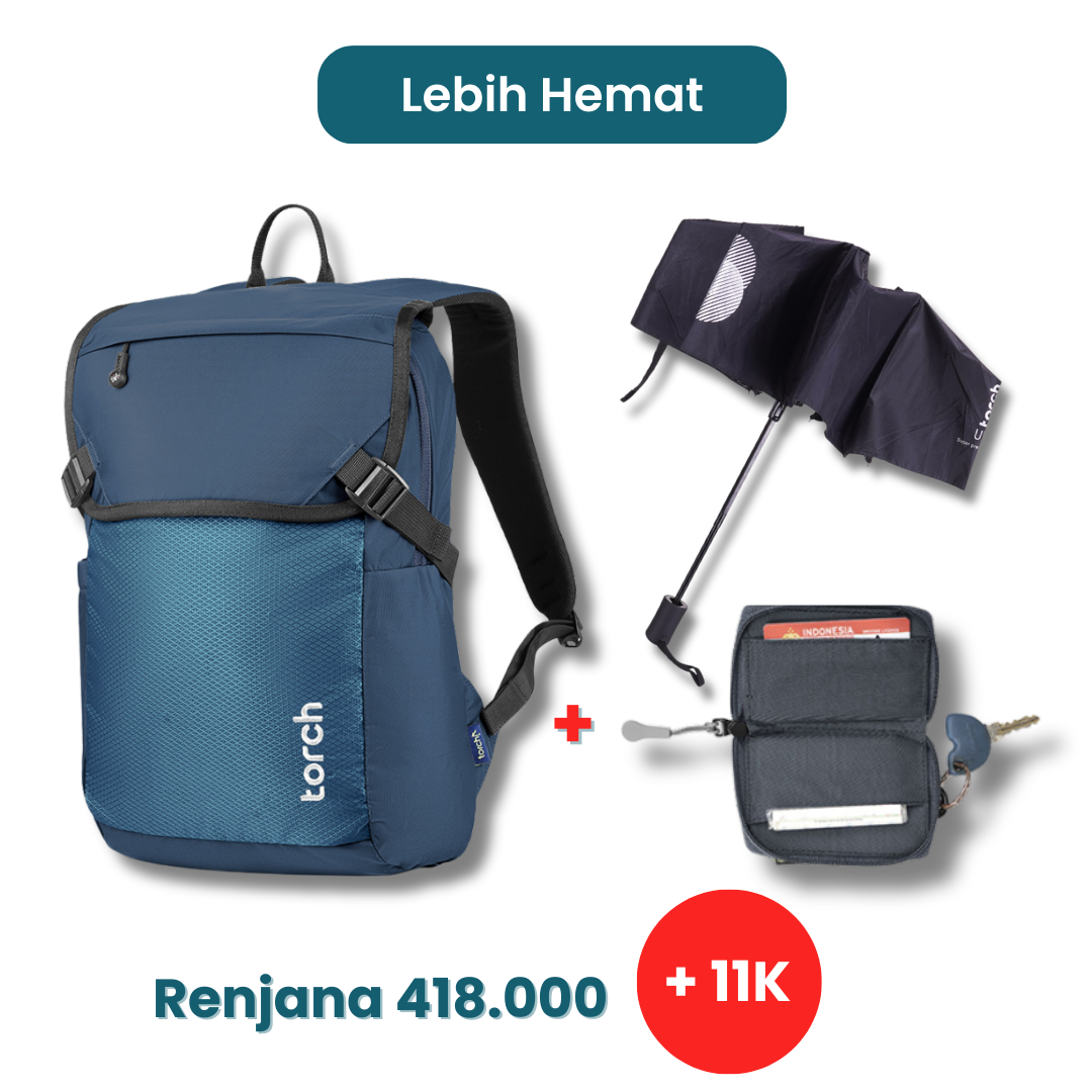 Paket Renjana Daypack + Paraguas & Keychain - Lebih Hemat