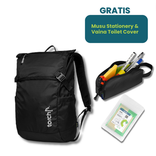Sinpo Backpack Gratis Stationery & Vaina Toilet Cover