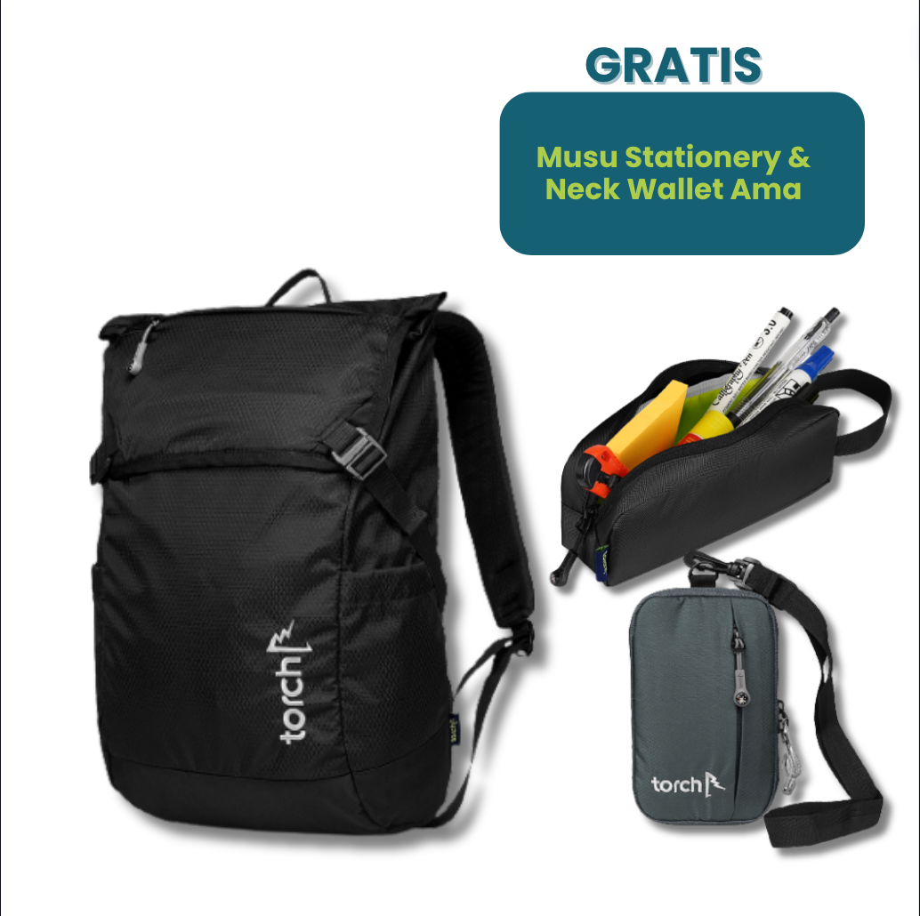 Hemat - Sinpo Backpack + Stationery & Neck Wallet