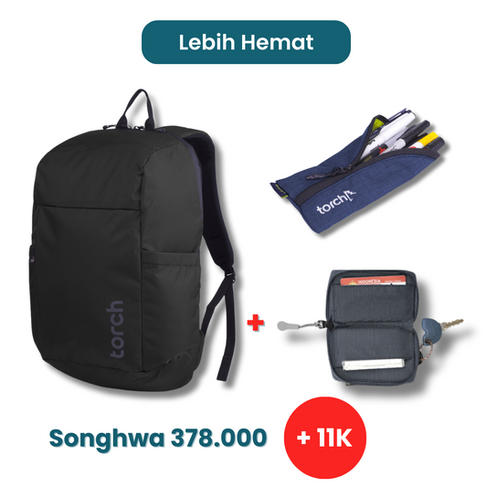 Songhwa Backpack + Keychain & Balleno Stationery - Lebih Hemat
