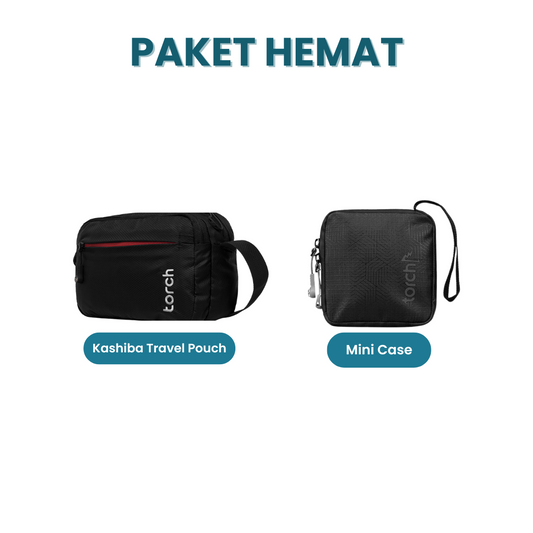 Paket Hemat - Kashiba Travel Pouch + Mini Case