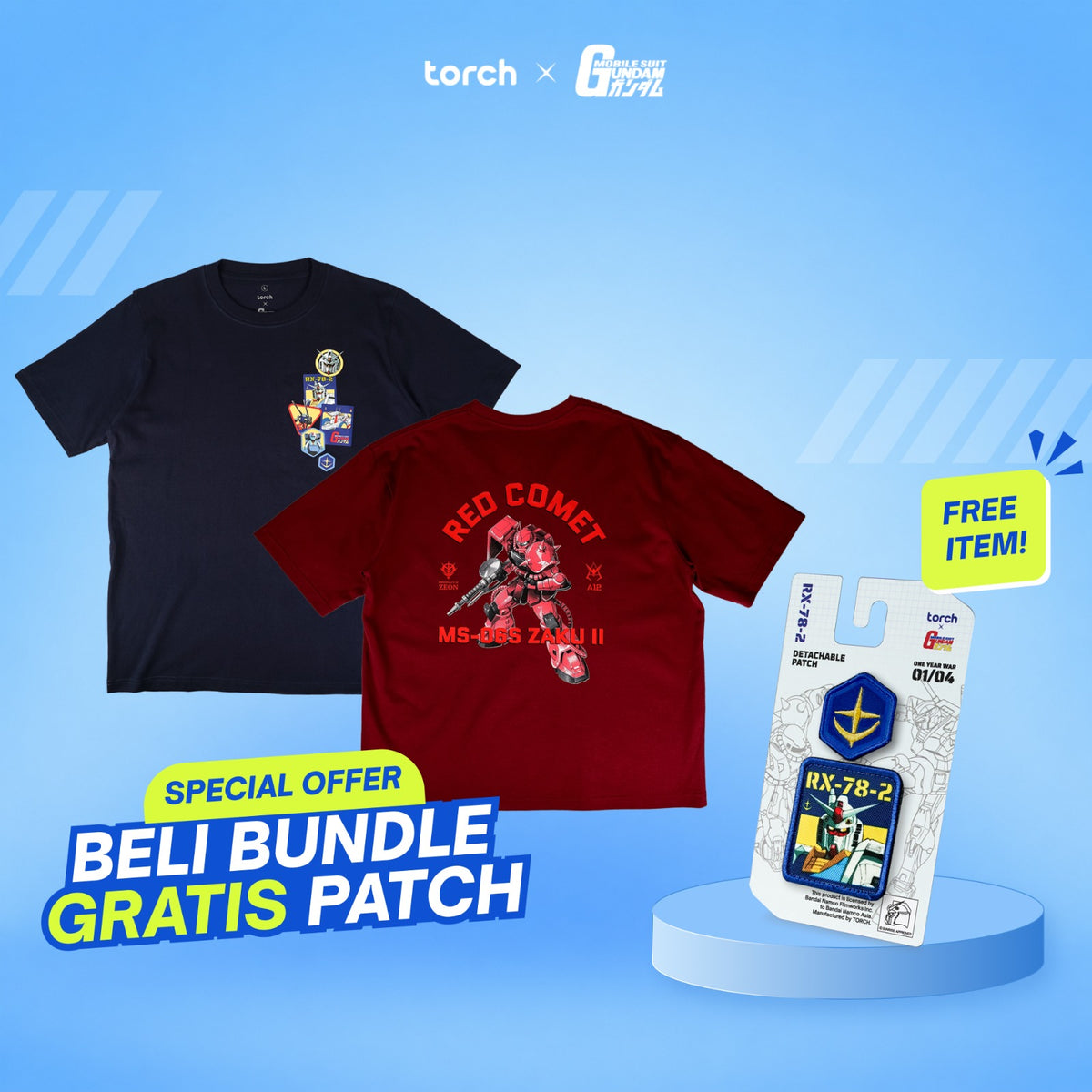 Arion T-Shirt + Zenix T-Shirt Maroon (Free Patch)