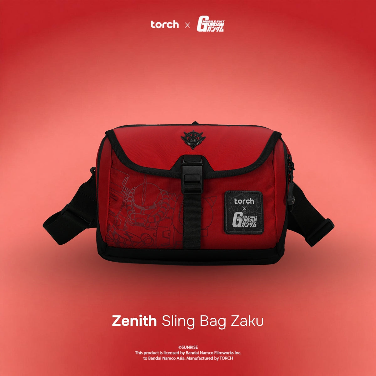 (3 Items + Sticker) Zaku Sling Bag Style Set