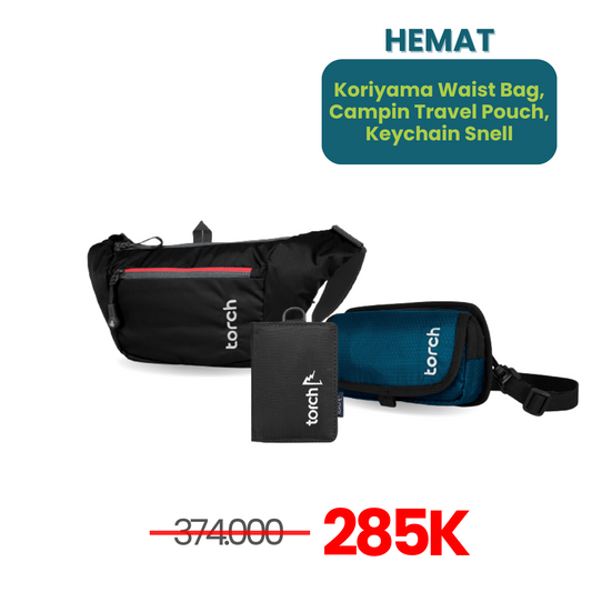 Paket Hemat - Koriyama Waist Bag + Campin & Keychain Snell