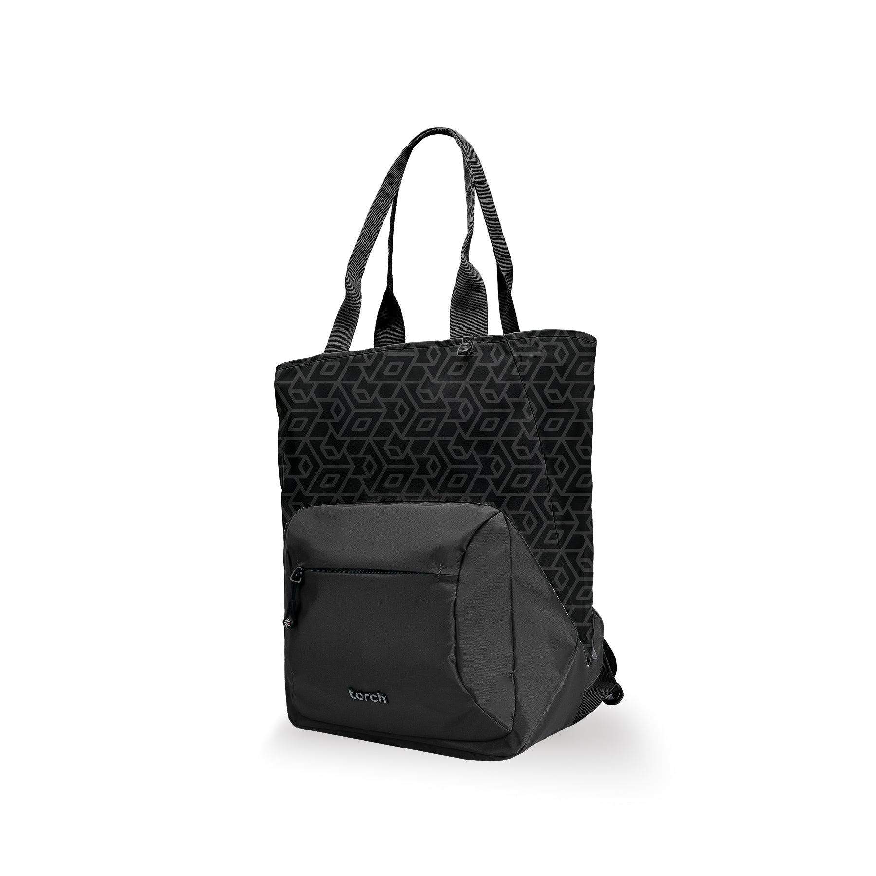 Nura Tote Backpack - Obsidian Grid