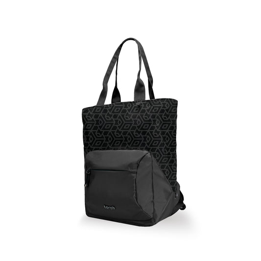 Nura Tote Backpack - Obsidian Grid