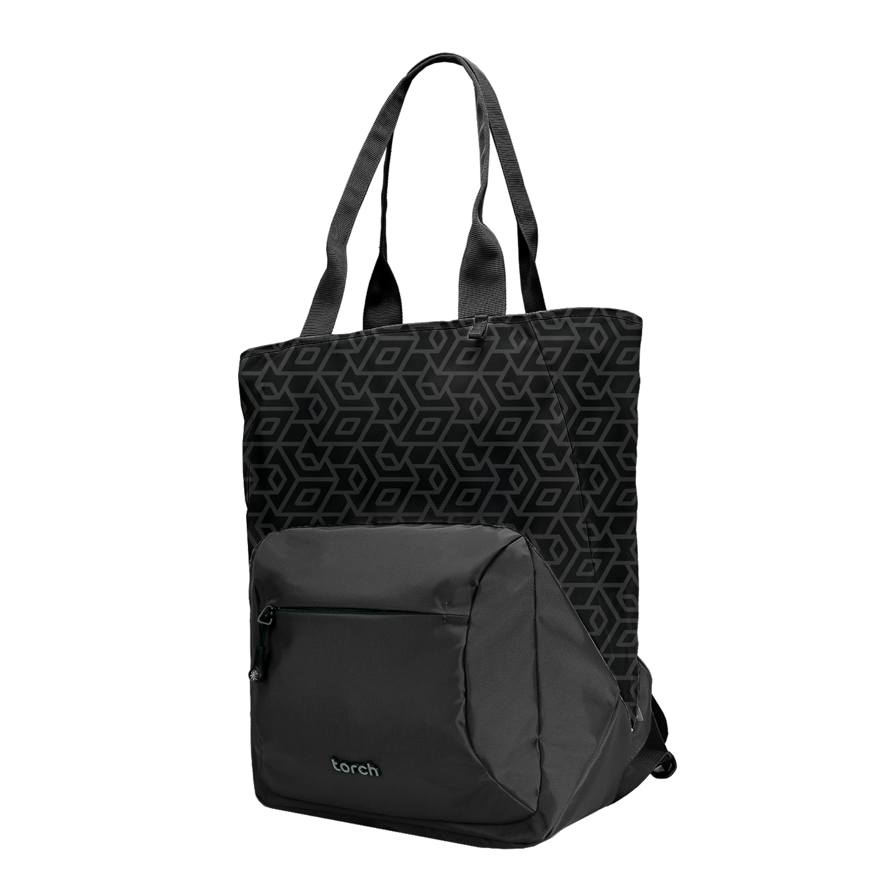 Nura Tote Backpack - Obsidian Grid