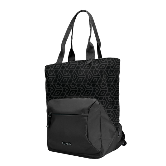 Nura Tote Backpack - Obsidian Grid