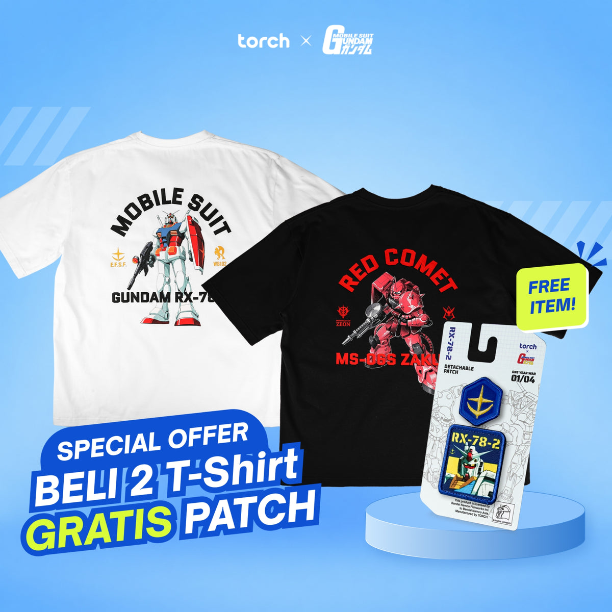 Zenix T-Shirt Black + Heliox T-Shirt (Free Patch)
