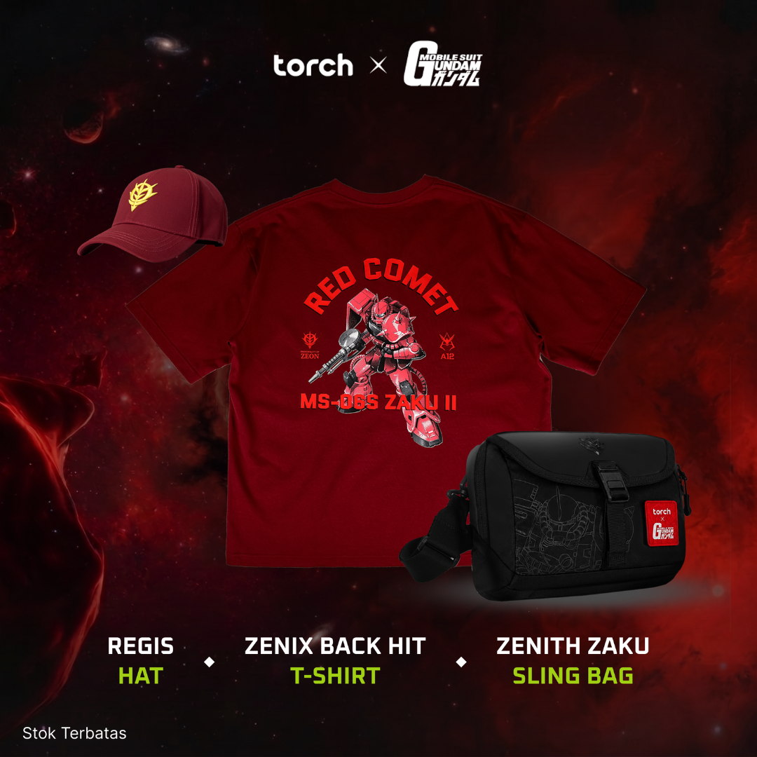 (3 Items + Sticker) Zaku Sling Bag Style Set