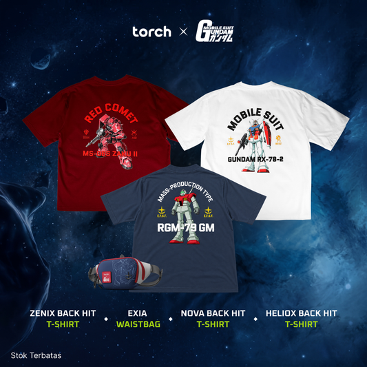 (4 Items + Sticker) Mobile Suit Gundam TShirt Collection