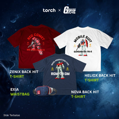 (4 Items + Sticker) Mobile Suit Gundam TShirt Collection