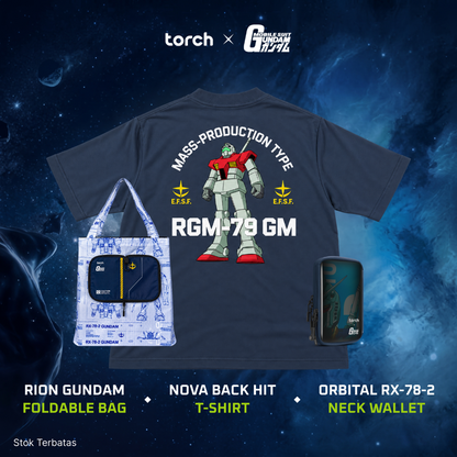 (3 Items + Sticker) Gundam Casual Travel Set